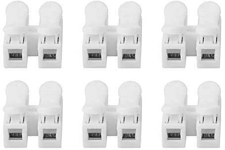 Morsettiera a morsetto da 200 pezzi Connettore a molla industriale a 2/3 terminali da 250 V 10 A per cavo da 0,5~3,5 mm²(CH-2)