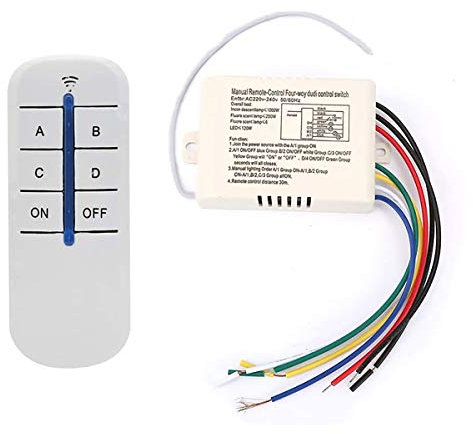 Mando a distancia inalámbrico para interruptor de pared, 1/2/3/4 vías, encendido/apagado, 220 V, receptor de luz de pared digital, emisor de mando a distancia con pilas