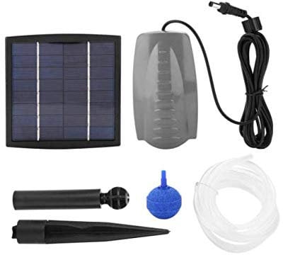 Garden Mile Submersible Solar Powered Garden Pond Oxygenator Air Pump Oxygen Aerator Pool Aquarium Tropical Fish Tank Water Fountain Hydroponics 120 L Hourly Flow Rate