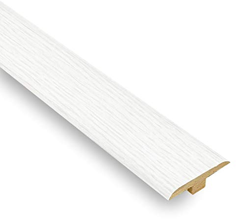 T Bar Threshold Door Bar Trim Profile for Laminate and Wood Flooring (2400mm, White Oak)