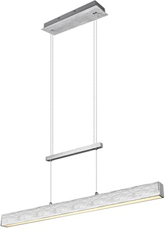 Reality Leuchten LED Pendelleuchte Paros R32043105, Aluminium gebürstet, inklusiv 1x 21 Watt und 2x 5,5 Watt LED, Switch Dimmer