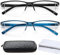 AJYADO Blaulichtfilter Lesebrille 1.75+ | 2-in-1 Komfortbrille mit Blaufilter für Männer und Frauen | Inklusive 2 Stück (Blau & Schwarz) Lesebrillen Set mit Lesestärke