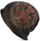 C2Jew Vikings Beanies Mütze Schwarz-Rote Strickmützen Damen Herren Mütze Hip-Hop Mütze Slouchy Outdoor-Caps 10,6 × 11 Zoll,Thor Hammer