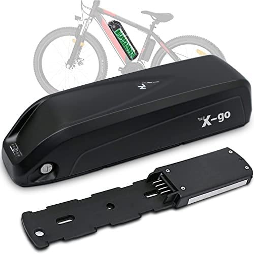 (UK Warehouse) 36V 10Ah Removable Ebike Battery Pack – Lithium Ion with 4 Port Mount, 2A Charger, Safe Lock and LED Indicator – High Capacity Electric Bike Power Supply for 150W to 1000W Motors