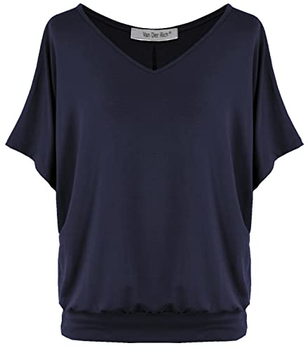 Van Der Rich ® - Tshirt Oversize mit V-Ausschnitt im lässigen Stil - Damen