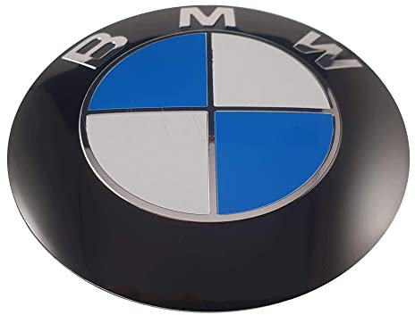 BMW Logo pour capot de voiture 82 mm Motif bleu/blanc