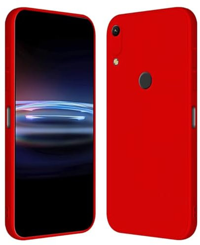 RankOne Custodia per HUAWEI Y6 2019 / Y6 Pro 2019 / HONOR 8A / Y6S 2019 (6.09 Inches) Cover Morbida in Silicone TPU - Rosso Cina
