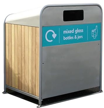 BritishBins Metal Wheelie Bin Enclosure For 1 x 1100ltr Wheelie Bin