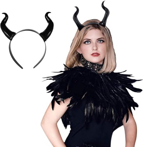 FOMIYES Bösartige Hörner Stirnband Teufelshorn-Haarbänder Schwarzes Gothic-Horn-Stirnband-Zubehör Für Partydekoration
