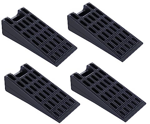 Türstopper, flexibler Gummi-Türstopper, Keilhalter, DIY-Möbelnivellierer für Türen, Tische, Heimwerker, Büro, Schule, Fabrik usw. (schwarz), 4 Stück