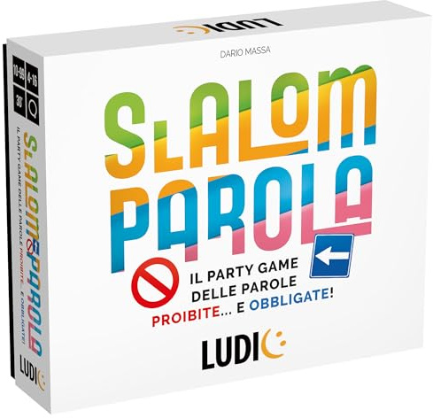 Ludic Slalom Wort Das Wortspiel Verbotene Und Obligate It57304 Gesellschaftsspiel Für Die Familie Für 4-16 Spieler Made In Italy