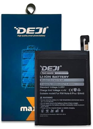 Batteria interna Deji BN48 compatibile con Xiaomi Redmi Note 5 Pro, 6 Pro [3.85V – 4000mAh – 15.40Wh]