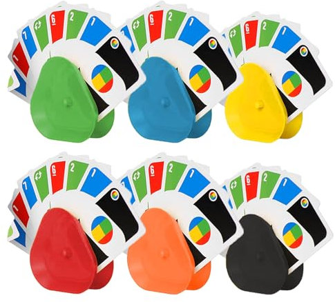 Roselee Kartenhalter Kinder 6 Stück Spielkartenhalter Kinder Kartenhalter Spielkarten Freisprech kartenständer Spielkarten Aufbewahru für Senioren und Kinder