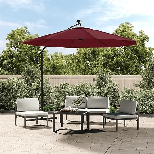 Toile de rechange pour parasol déporté pour pelouse et jardin Bordeaux 350 cm