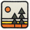 Finally Home Retro Nature Tree Sew-On Patch - Vintage Outdoor Forest Patches for Sewing, Mountain, Sun Iron-On Patches