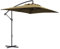 Outsunny 3x2m Cantilever Parasol with Cross Base, Banana Parasol with Crank Handle and 6 Ribs, Rectangular Hanging Patio Umbrella for Outdoor Pool, Garden, Balcony, Brown