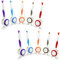 10-teiliges Schreibtisch-Kugelschreiber-Set für den Schreibtisch, Gastschild, Empfangsstift, Schreibtisch-Set an elastischer Kette mit Ständer, Zähler, personalisierter Stift