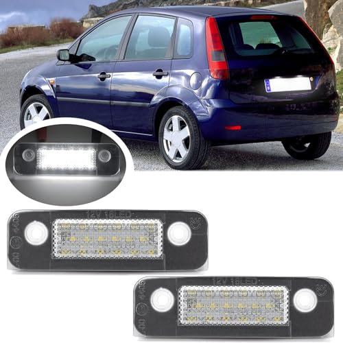 BHZNGD Kennzeichenbeleuchtung hinten, Kennzeichenleuchten, kompatibel mit Ford Fiesta MK5 Fusion Mondeo MK2, 2 Stück