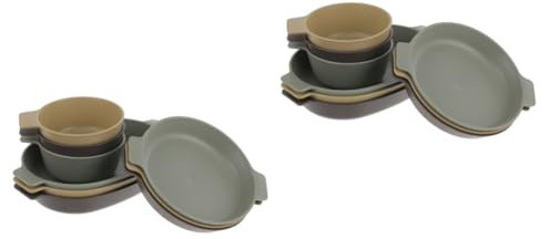 Yardwe Lot De 2 Bols De Camping Vaisselle D'extérieur Bols Délicats En Plastique Assiettes De Pique- Ustensiles
