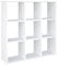 AT4 Regal Cubic Raumteiler- Weiß: Langlebiges Melaminholz, viel Stauraum, einfache Montage - modernes Design