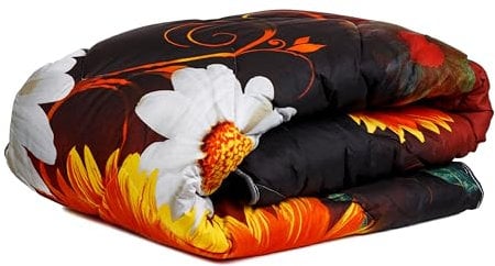 Zelesta Wonderbed Bettdecke 240x200 cm 4 Jahreszeiten - Bettwäsche winterdecke und Sommer-Bettdecke warm Duvet - Waschbare bettdecke ohne Bezug - Anti-Allergene Steppdecke (Summer Flowers)