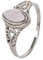 mantraroma Ring Silber 925 Damen Rosenquarz Edelstein rosa dezent verspielt