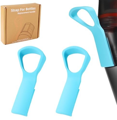 BOXOB 2 st Griff Kompatibel mit Air Up Trinkflasche, Flaschengriffaufsatz aus Silikon Zubehör für Wasserflaschengriff Flaschengriffgurt zum Tragen für Sportveranstaltungen Schule Hause (Himmelblau)