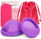 FENYW Menstruationsscheibe, 2 Periodenscheiben (S+L), Menstrual Disc, Weiche Menstruationstasse Wiederverwendbare aus medizinischem Silikon, Menstruationsscheiben Alternative Soft Tampons（Lila）