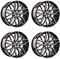 4x Carmani Felgen 26 Max 8.5x19 ET46 5x114.3 black polish kompatibel mit Toyota Camry C-HR Yaris