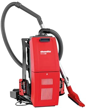 Cleanfix Metabo Cas RS05 Aspirateur Sac à Dos sans Fil et Ergonomique Aspirateur Professionnel pour l'industrie, Le Commerce et la Maison - Fabriqué en Suisse