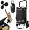 24MOVE® Einkaufstrolley Alegre klappbar mit 55L inkl. Kühlfach, Faltbarer 3in1 Trolley - Sackkarre und Tasche, bis 30kg belastbar, schwarz
