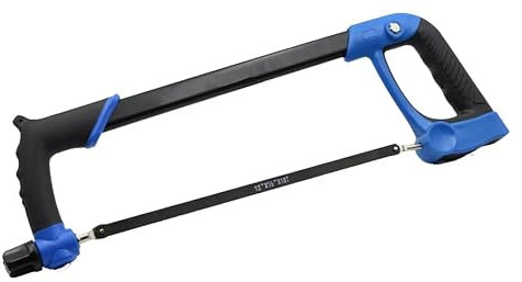 HERO Bügelsäge Metallsäge 300mm Metallsägebogen 3in1 Metallbügelsäge Handsäge Bogensäge Holzsäge Holzbügelsäge Säge für Metall, Holz und Kunststoff Sägeblatt Handsäge Ergonomischer & Gummierter Griff