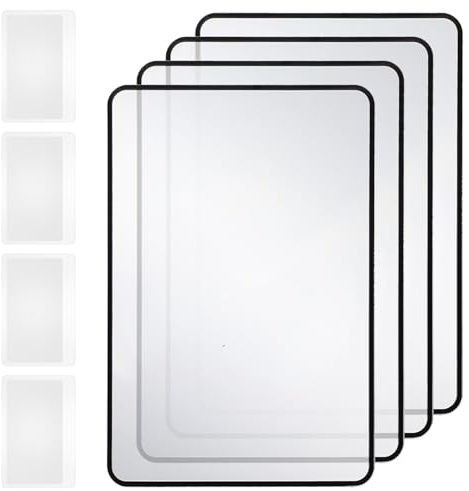 4 Stück 3X Vollseiten Lese Lupe Lupen Lesehilfe Vergröserung Große und Leichte rechteckige Leselupen Kunststff Leichte Klarheit Lupe für Senioren und Low Vision Büchern Zeitungen Kleingedruckten (8)