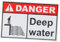 PRETYZOOM Panneau de Danger Eau Signe de Sécurité Extérieur pour Étang et Rivière Avertissement pour Zone et