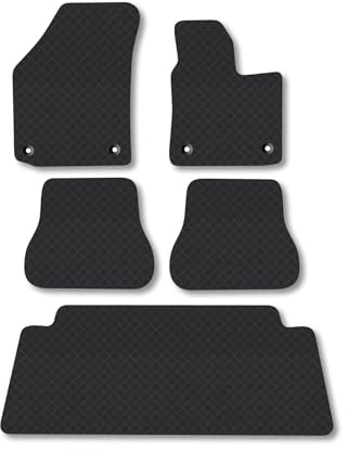 Fits VW Caddy Maxi (2015-2021) 3mm Rubber Van Mats | Tailored Fit Durable Floor Mats Full Coverage Protection Waterproof Accessories Easy Clean Anti Slip Made in the UK