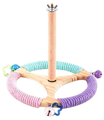 Vögel Spielzeug Holz Zubehör für Vogelkäfige für Kanarienvogel Wellensittich Spielplatz Nymphensittiche Dreh-sitzstangen