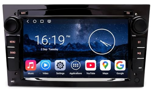 Qualcomm 8-Kern 4GB+64GB Android 14 Autoradio für Opel Astra H Corsa D Corsa C Vectra Zafira Meriva Tigra CarPlay & Android Auto Canbus Bluetooth 5.1 SWC WiFi GPS Navi, 7 Zoll Touchscreen