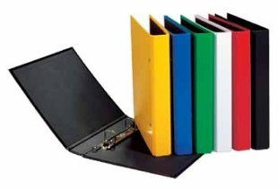 Ringbuch Basic Colours - A5, 2-Bügel-Mechanik, Ring-Ø 25mm, farbig sortiert, 12 Stück
