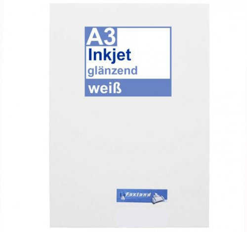 Inkjet Klebefolie 10 x DIN A3 weiß glänzend - Druckerfolie zum bedrucken mit Tinte