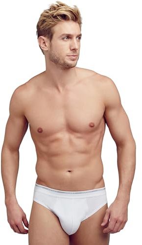 Jockey Modern Classic Brief 2er Pack – Unterhosen für Männer, Unterwäsche aus 100% Baumwolle, Herren Slips ohne Eingriff, Feinripp-Material, 2er Set