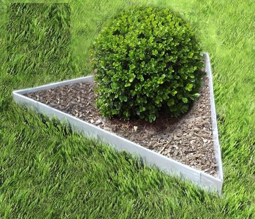 HN Kernstützen Metallwaren Rasenkante Metall Set Dreieck 76x76x76cm 13,5cm hoch Beeteinfassung Wegbegrenzung