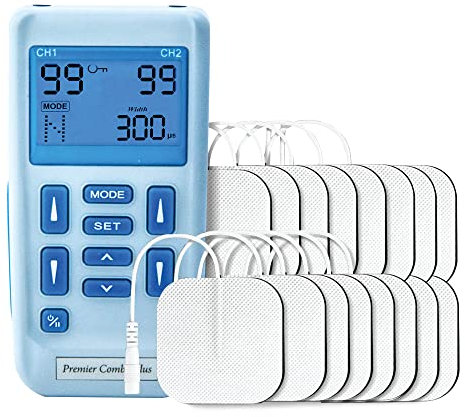 Med-Fit Pro Rechargeable Dual Channel TENS & Muscle Stimulator: Comprehensive Pain Relief, Rehabilitation, Relaxation, and Strengthening Solution | Manual Adjustments with 24 Built-in Programs