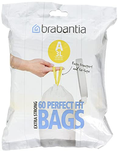 Brabantia Bin Liner A, 3L capacity, 60 Bags