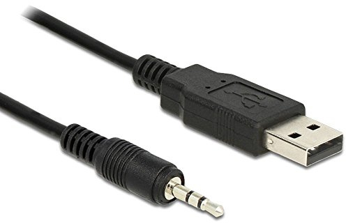 DELOCK 1.8m USB 2.0-A/2.5mm Schwarz - Kabelschnittstellen-/Adapter (USB 2.0-A, 2.5mm, Male Connector/Male Connector, 1,8 m, Schwarz)