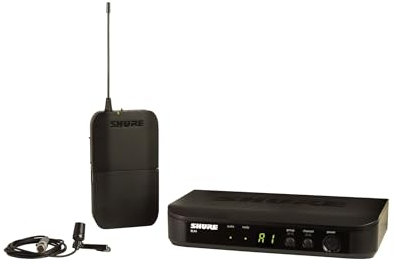 Shure BLX14/CVL UHF Wireless Microphone System - Perfect for Interviews, Presentations, Theater - 14-Hour Battery Life, 300 ft Range | Includes CVL Lavalier Mic, Single Channel Receiver | H9 Band