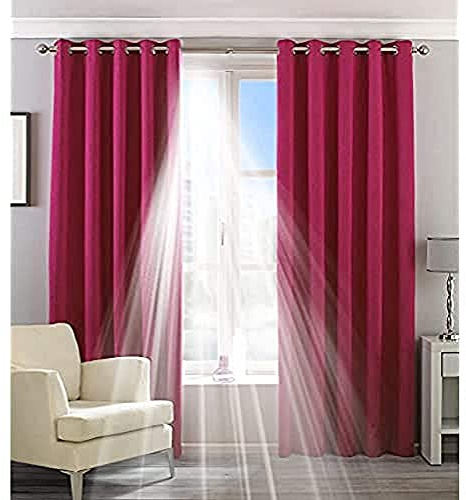 Riva Home Eclipse Blackout Eyelet Curtains, Polyester, Pink, 46 x 72 (117 x 183 cm)