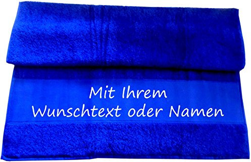 Druckreich Badetuch mit Ihrem Wunschtext oder Namen 140 x 70 cm/Fb. Royal