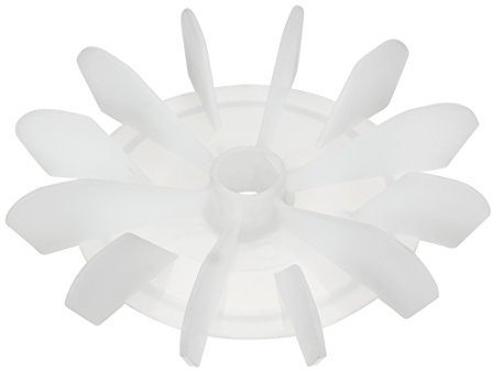 sourcing map Motor Fan Blade 120mmx15mm D Shape Bore White Engineering Plastic with 12 Vanes