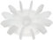 sourcing map Motor Fan Blade 120mmx15mm D Shape Bore White Engineering Plastic with 12 Vanes