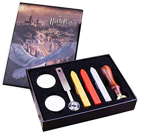 Siegelwachs-Stempel-Set Retro- Alphabet Buchstabe Initiale Siegelwachs-Stempel-Set mit Schmelzlöffel/Umschlägen